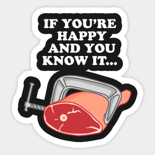 Clamp Your Hams Sticker